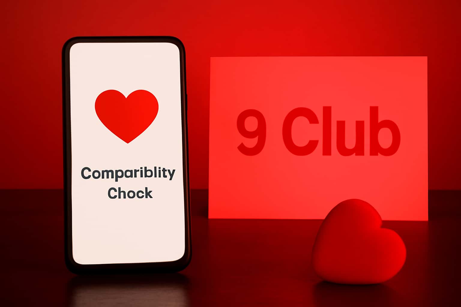 Informational scene depicting device compatibility checks for the 9 Club application.
