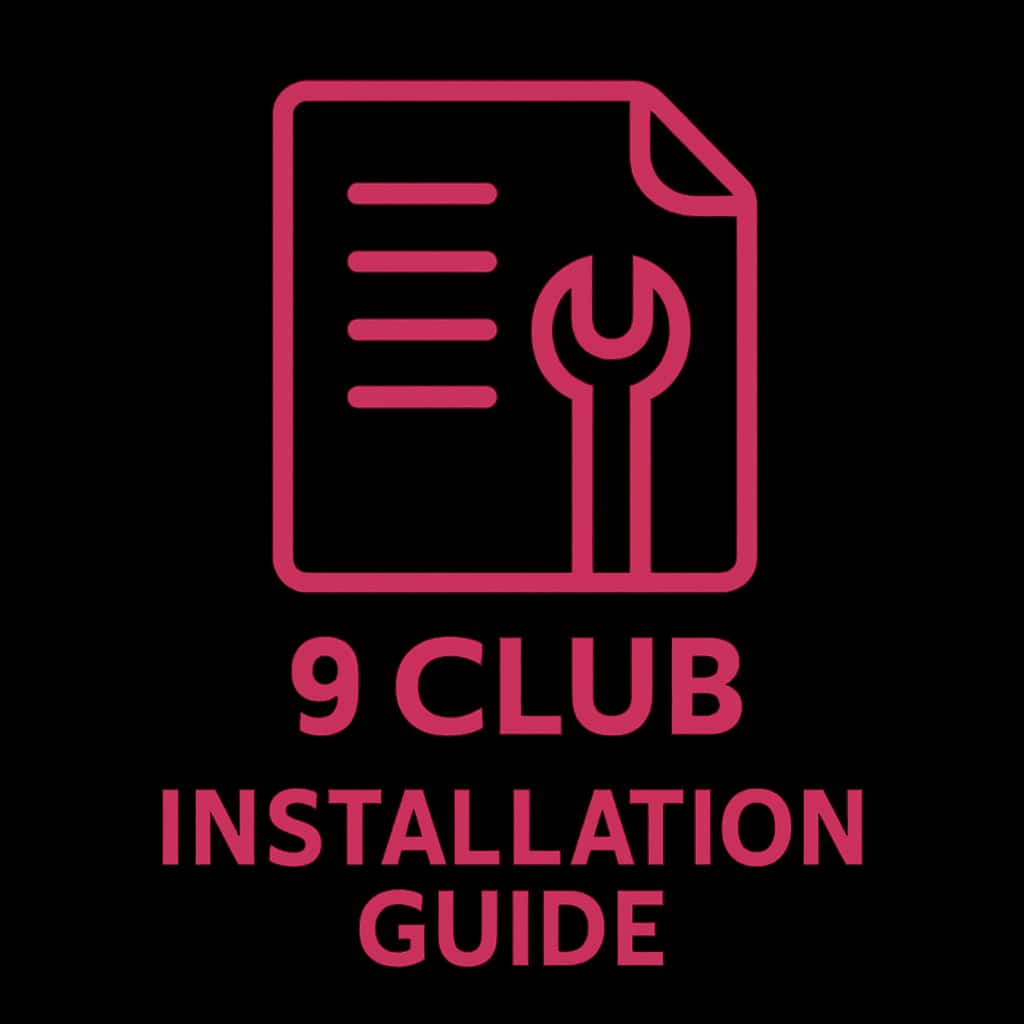 Simple badge representing 9 Club Installation Guide.