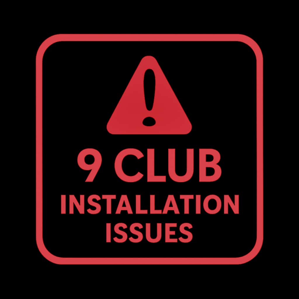 Icon representing the guide on 9 Club installation issues.