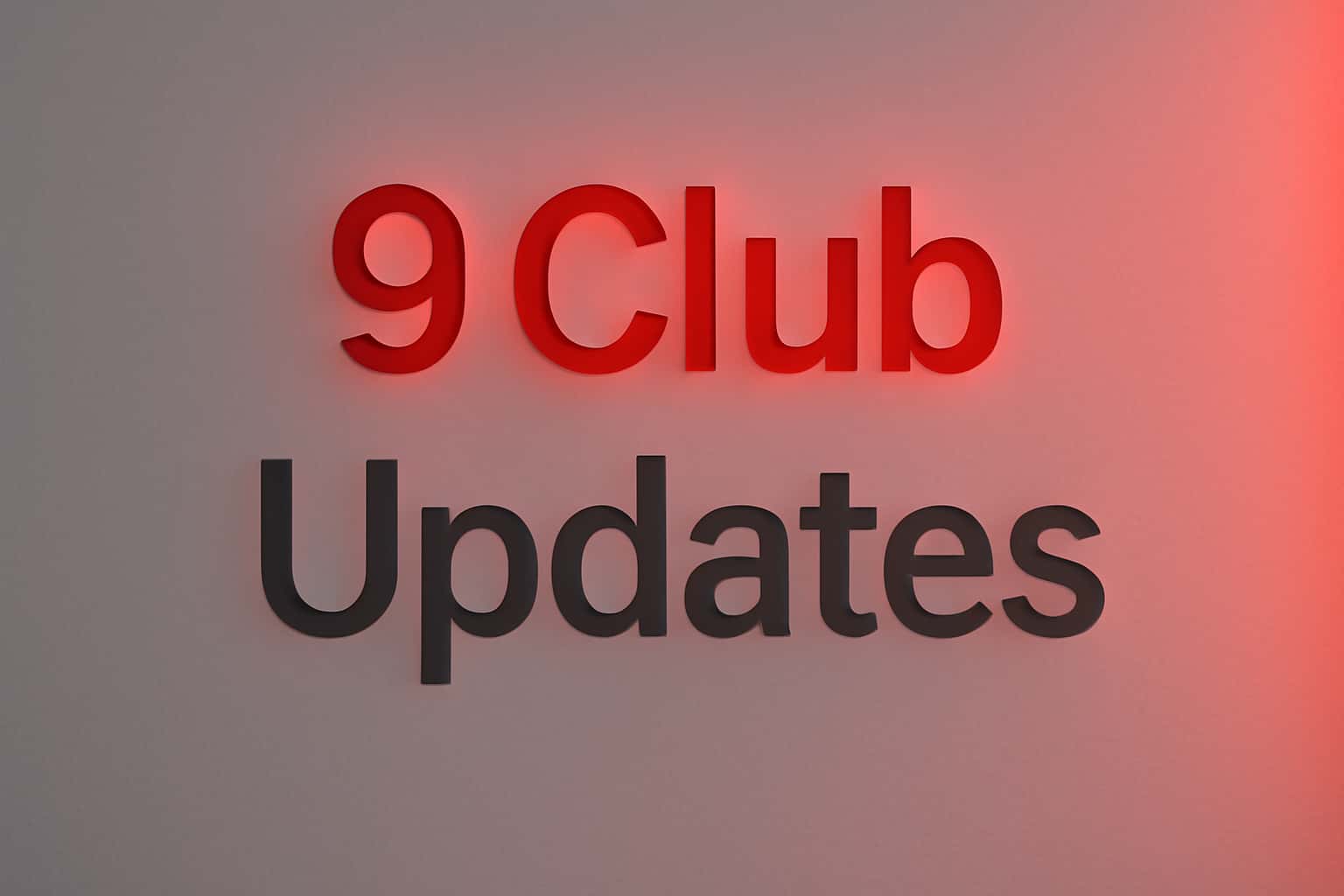 Neutral informational scene about 9 Club Updates