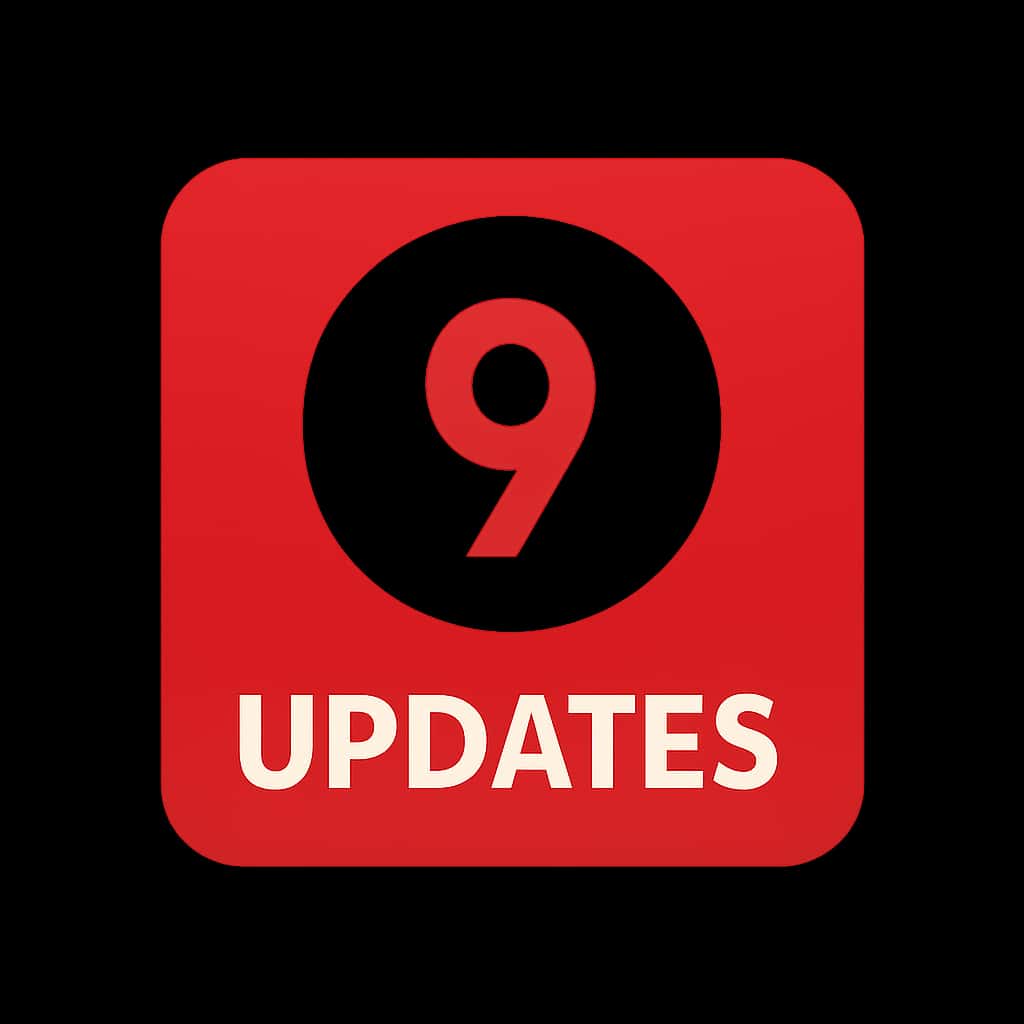 Minimal badge for 9 Club Updates