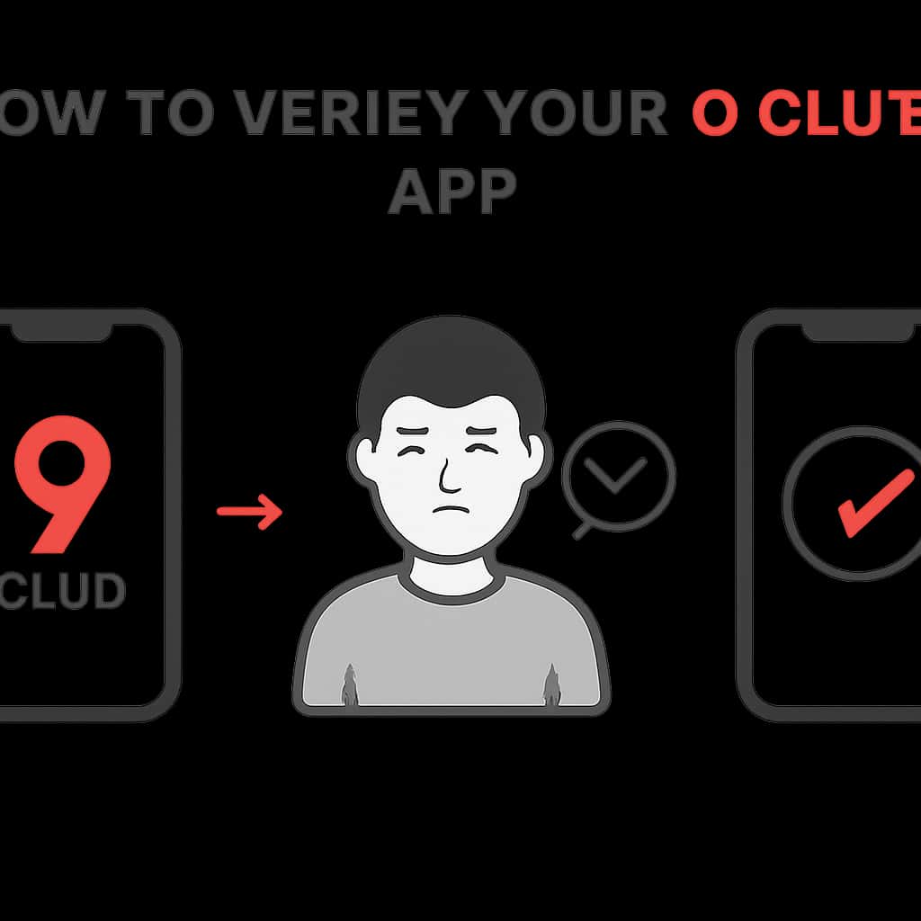 An educational diagram showing the process of verifying the 9 Club app.