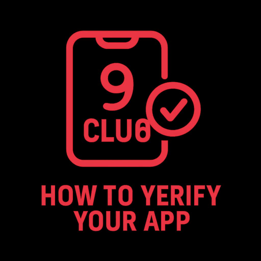 An icon representing the guide for verifying the 9 Club app.